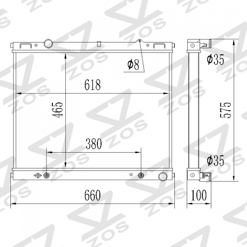 KIA SORENTO SORENTO I (JC) 2.5 CRDi 4WD / SORENTO I VAN (JC) 2.5 CRDi 4WD 2002-2011 aluminum radiator