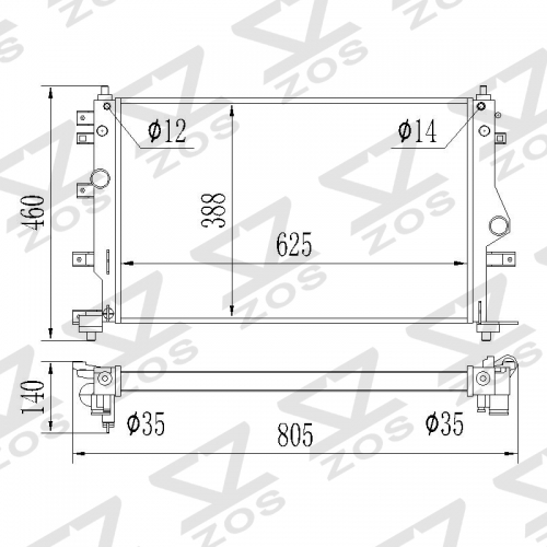 aluminum radiator for TOYOTA GR YARIS | G16E-GTS | 2021+ Toyota GR Corolla 2023+ GXPA16