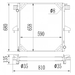 ford ranger raptor px PX3 T6 2018 2022 aluminum radiator