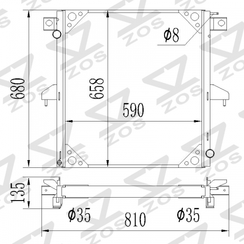 ford ranger raptor px PX3 T6 2018 2022 aluminum radiator
