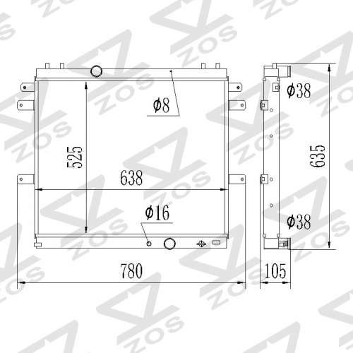 Aluminum Radiator fit for TOYOTA VIGO/FORTUNER 2.5 3.0 04-14 MT