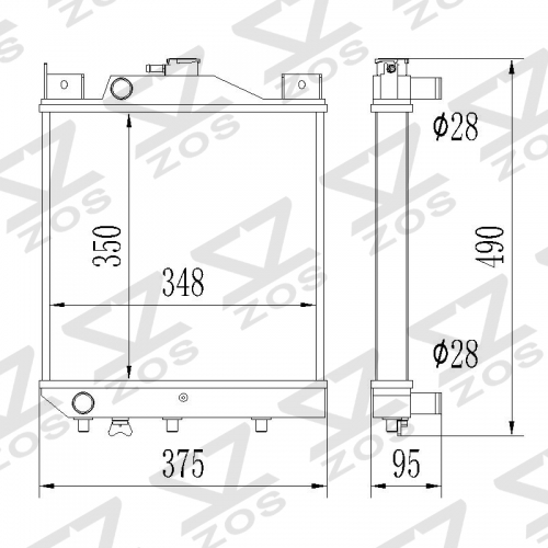 Chevrolet Sprint Pontiac Firefly Suzuki Forsa 1985-1988 1.0L L3 Aluminum Radiator