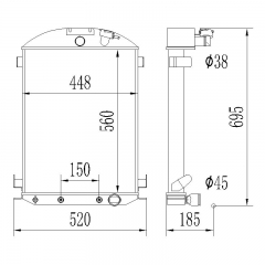 1930 - 1931 FORD MODEL A ALUMINUM RADIATOR - CHEVY V8