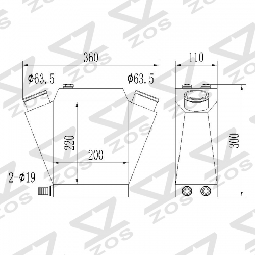 water-air intercooler