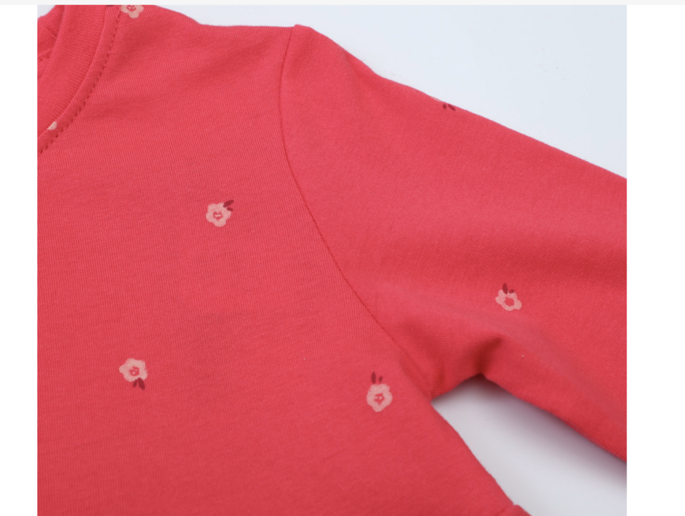 Autumn European and American Girls' Dress Long sleeved Children's Dress Cute Home Girl Knitted Cotton Autumn Dress