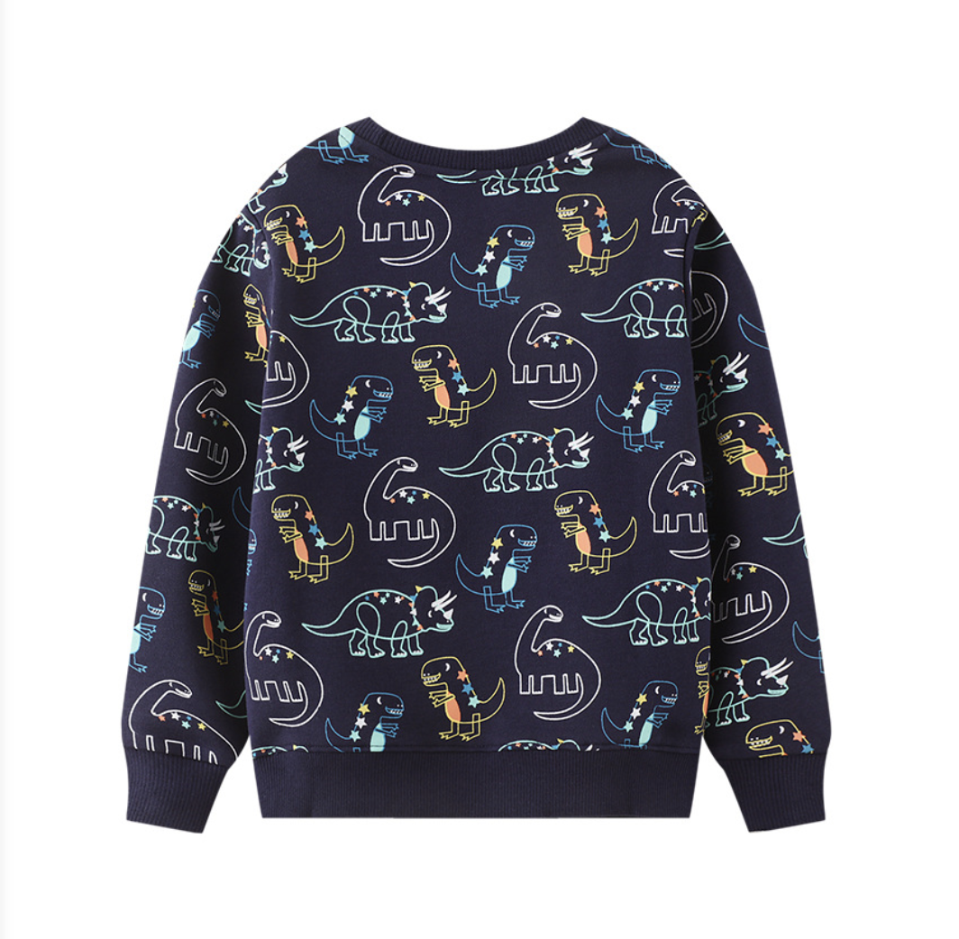 2022 autumn baby long-sleeved sweatshirt boys round neck knitted tops European and American children's pullover sweatshirts for small and medium-sized children