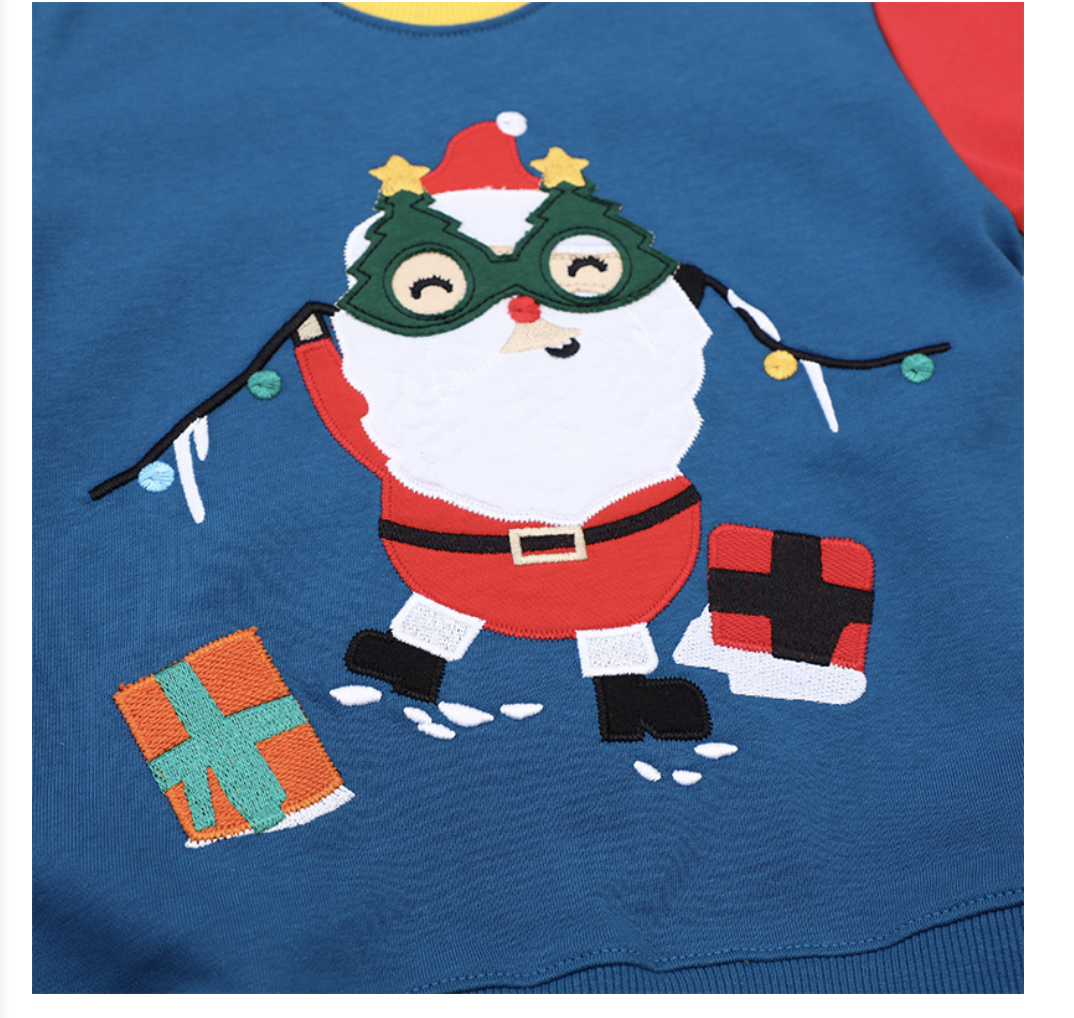 23rd Christmas new sweatshirt, European and American style long-sleeved sweatshirt for boys and girls, small and medium-sized children