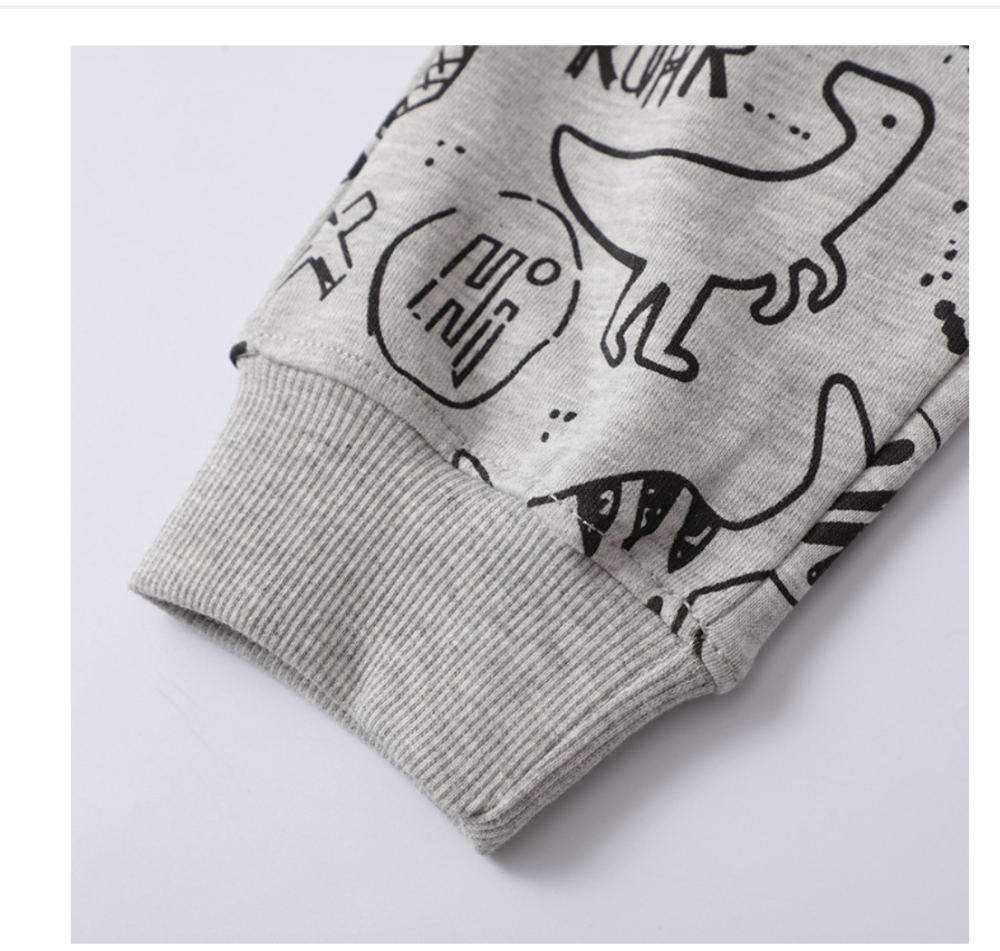 Boys' Pants 2022 New Children's Outerwear Autumn New Dinosaur Print Sports Pants for Children