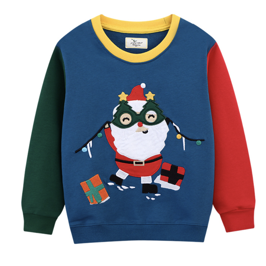 23rd Christmas new sweatshirt, European and American style long-sleeved sweatshirt for boys and girls, small and medium-sized children