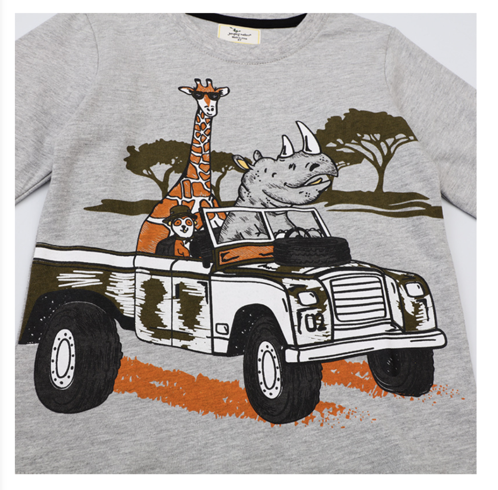 Spot boys T-shirt autumn new bottoming shirt casual round neck printed long-sleeved European and American children's tops