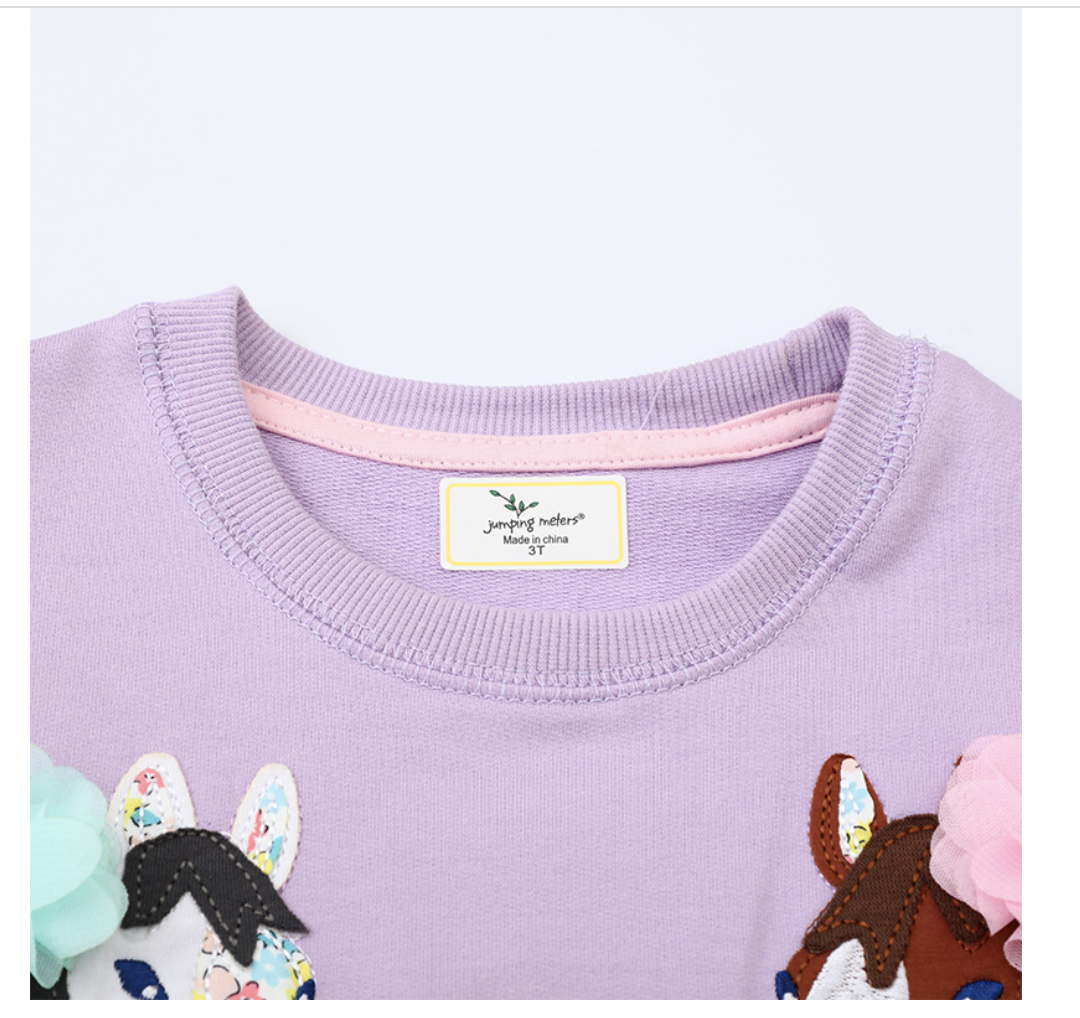 European and American cross-border girls' autumn new products girls' long-sleeved sweatshirts bottoming shirts fashionable and cute round neck children's