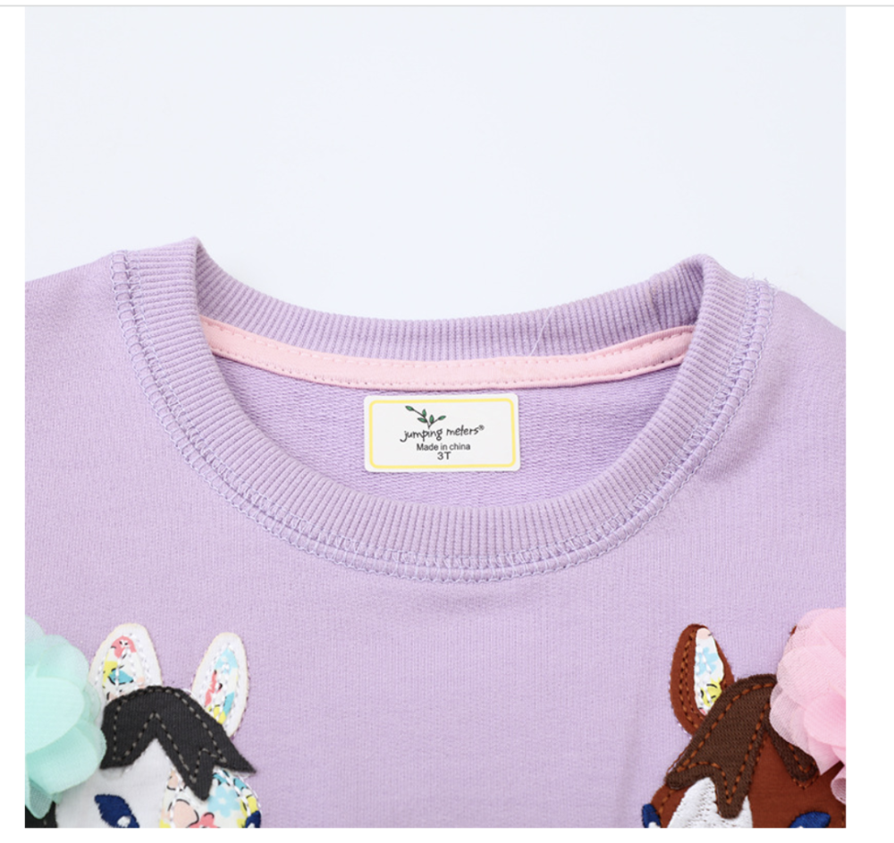European and American cross-border girls' autumn new products girls' long-sleeved sweatshirts bottoming shirts fashionable and cute round neck children's