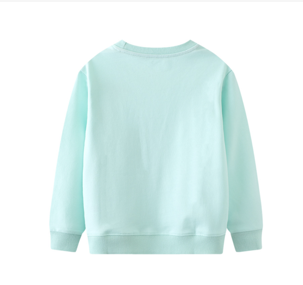 2023 Spring New Children's Sweater Cotton Girls Bottoming Shirt Cartoon Round Neck Top