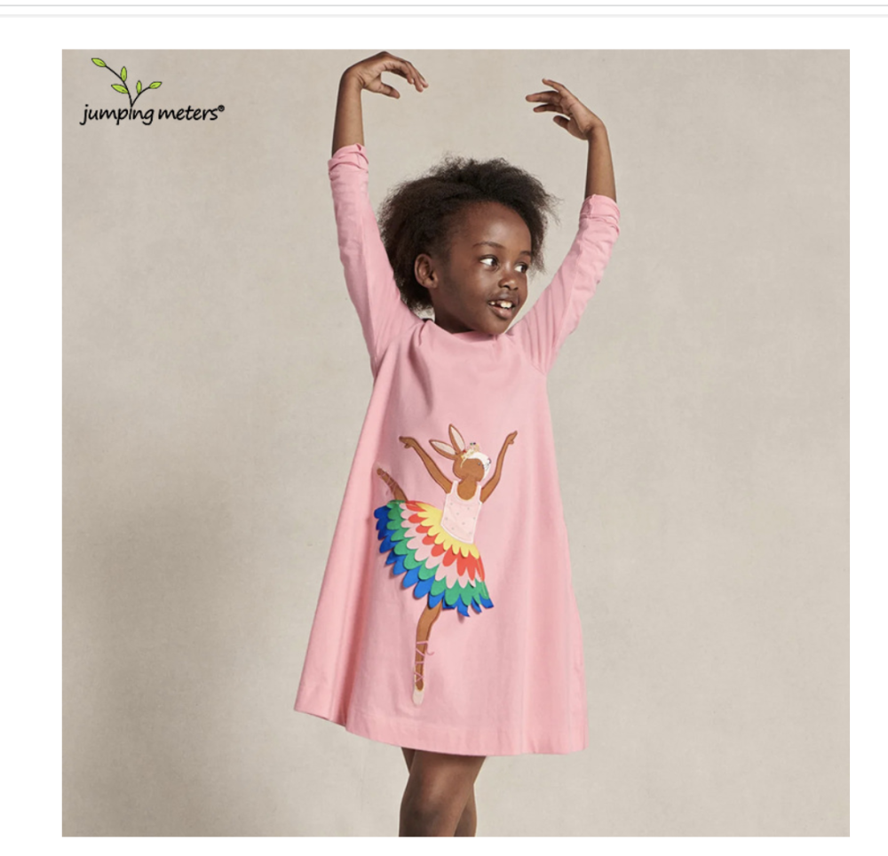 Spot jumping metes children's dress autumn new long-sleeved girls' wear round neck European and American princess dress