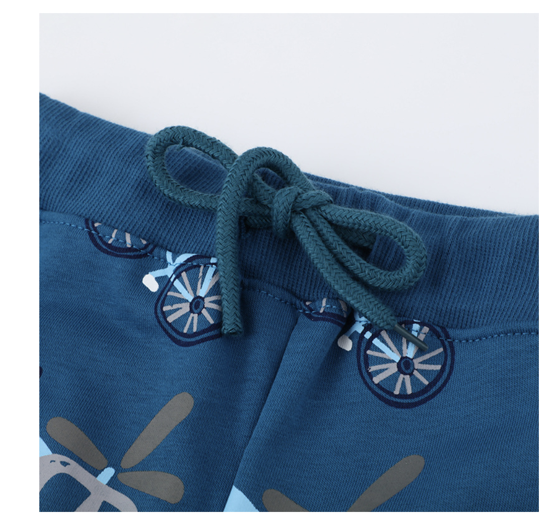 Boys' autumn trousers, airplane pattern trousers, fashionable children's trousers, baby European and American trendy trousers