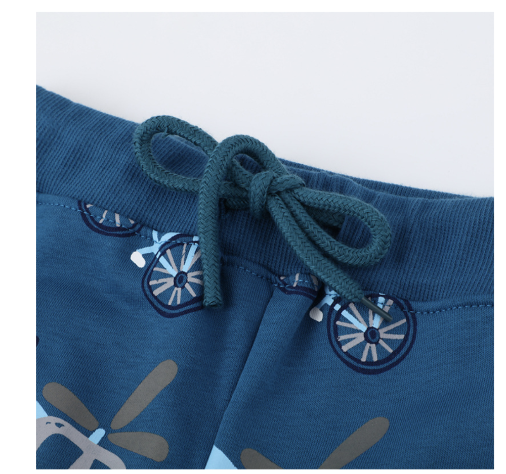 Boys' autumn trousers, airplane pattern trousers, fashionable children's trousers, baby European and American trendy trousers