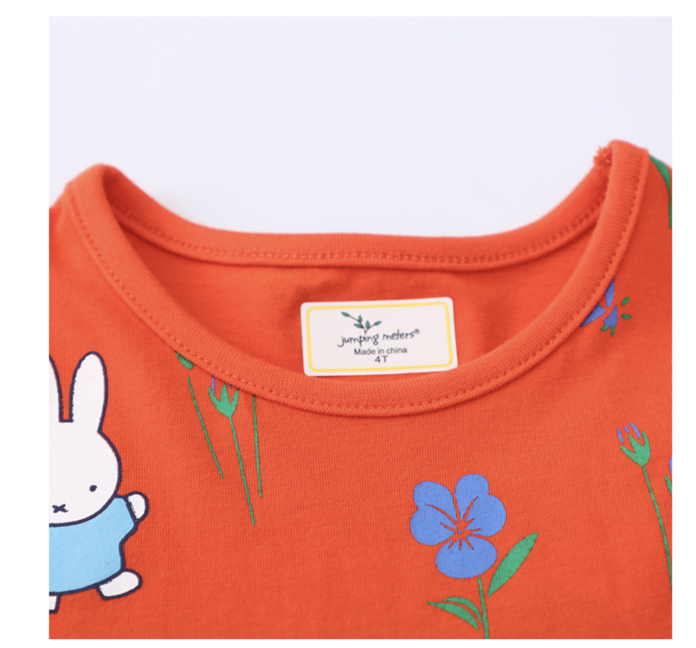 Spot European and American brand children's clothing summer small and medium-sized children's clothing cute skirt cotton short-sleeved little girl's clothing