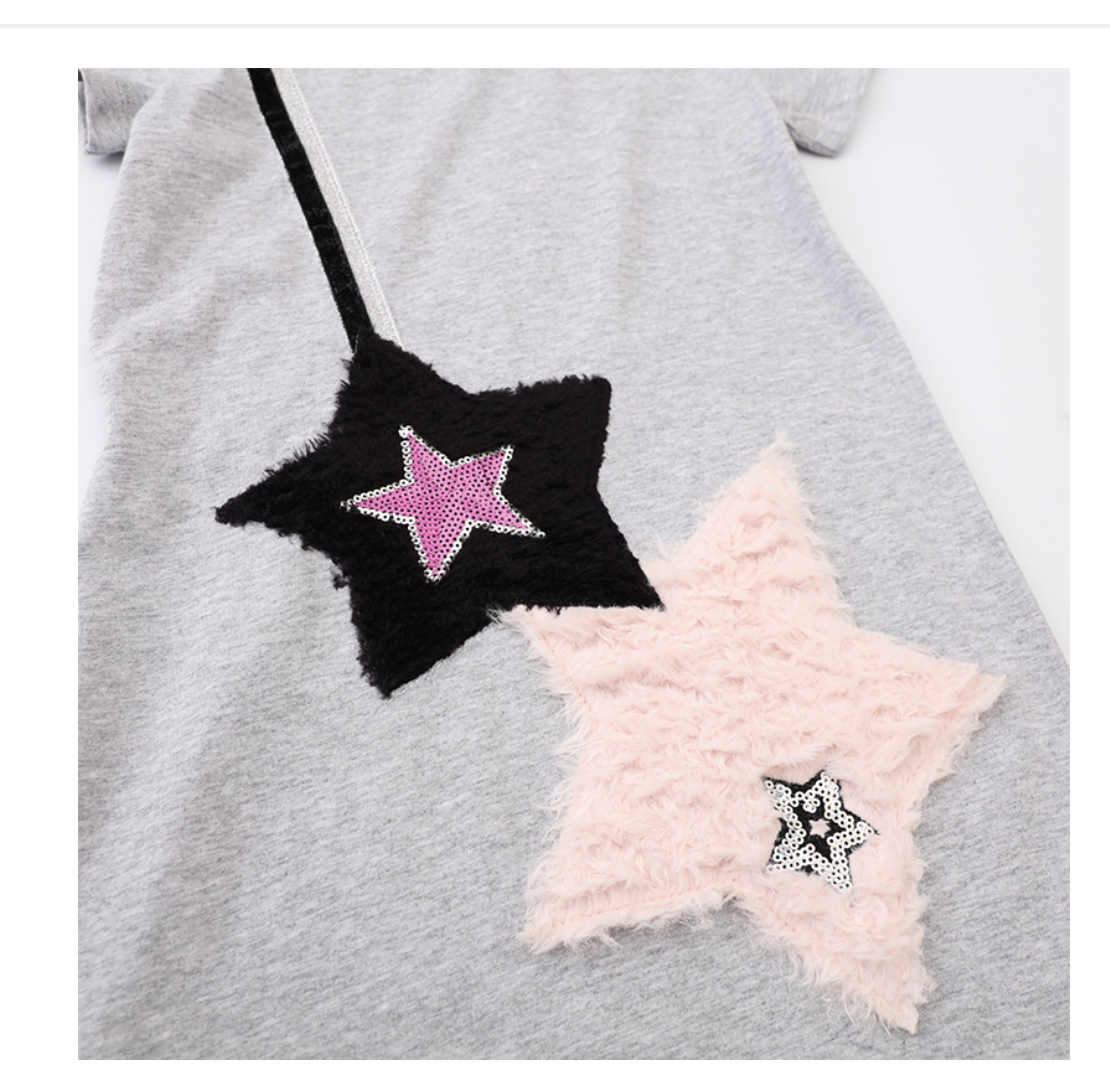 Girls' dress European and American style cross-border popular children's skirt ins style girls summer knitted dress