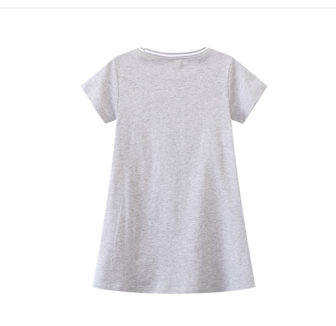 Girls' dress European and American style cross-border popular children's skirt ins style girls summer knitted dress