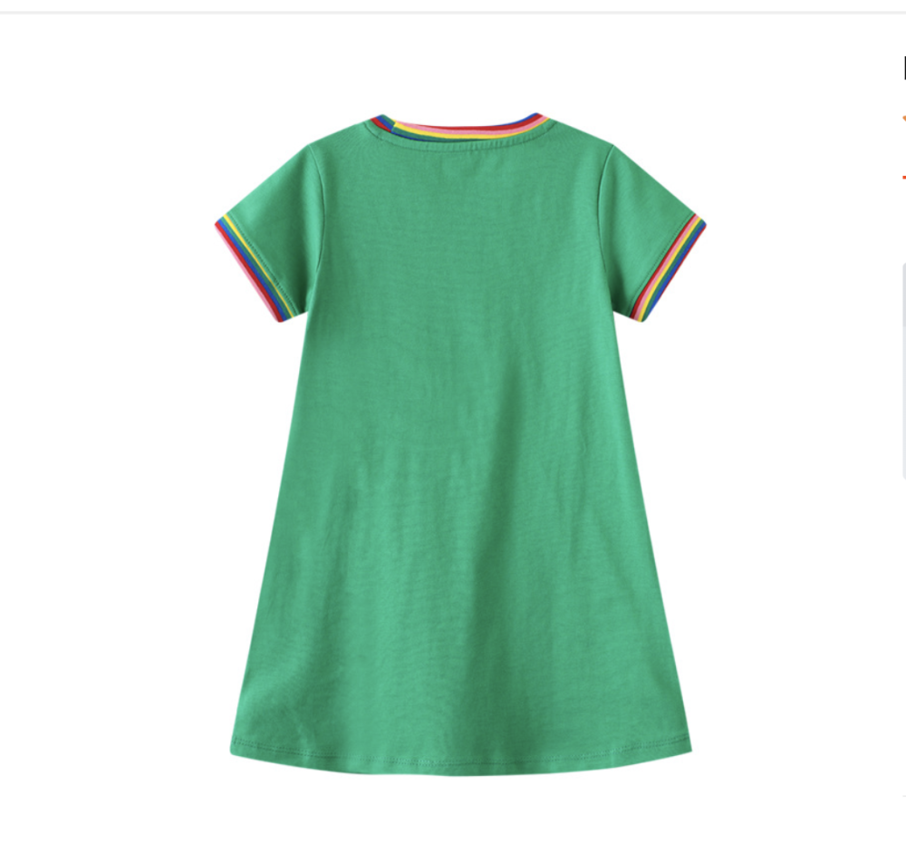 European and American fashion knitted girls' jumpsuit princess dress cross-border special for girls short-sleeved dress