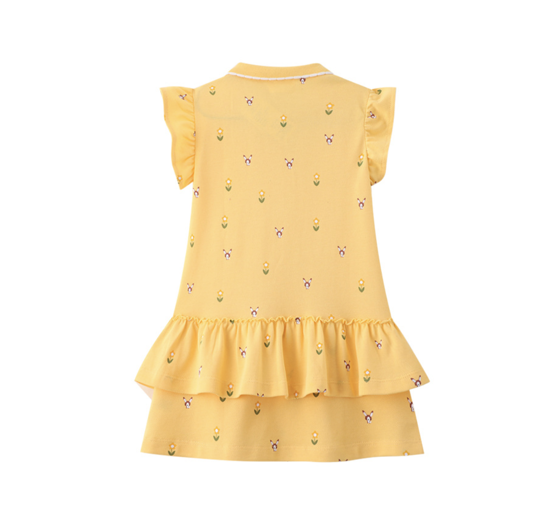 2022 summer new fashion fashionable open chest top collar lace princess dress girls dress