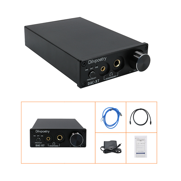 Dilvpoetry-DAC-X7 USB DAC for 3.5+6.35 Headphone