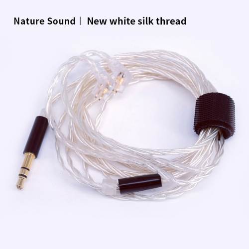 NS High-quality fever hifi new white wire earphone cable
