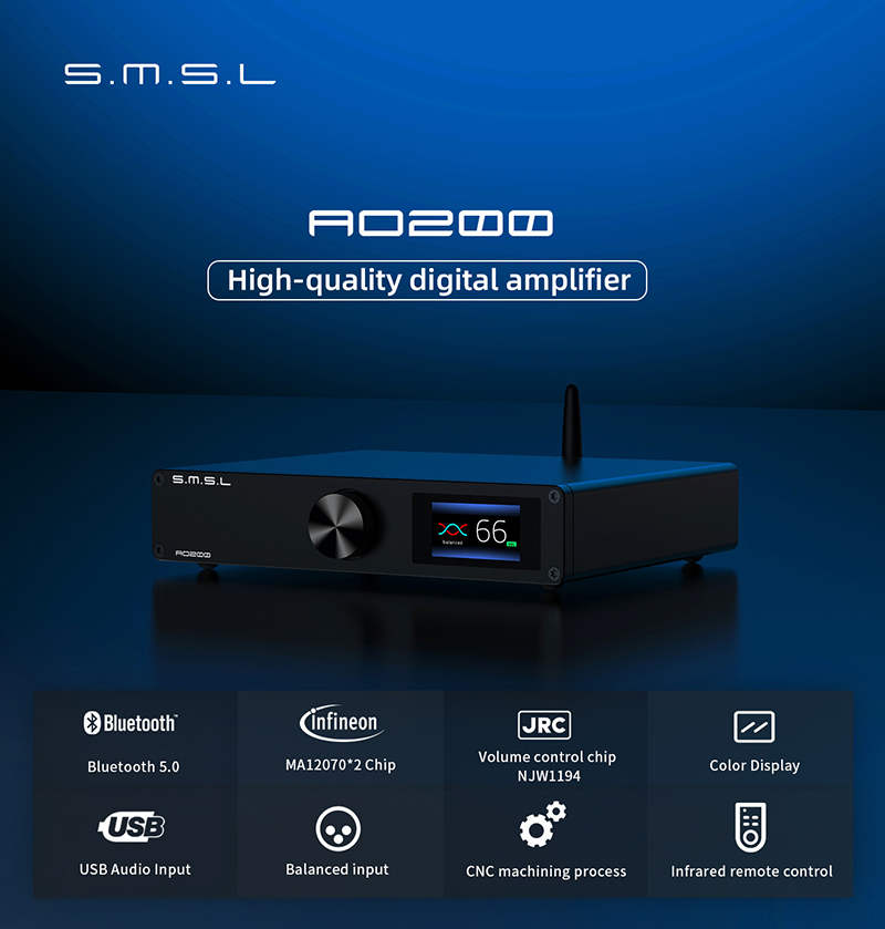 SMSL AO200 Digital Amplifier
