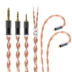 KBEAR Inspiration-C 4 Core Upgrade 4N Single Crystal Copper Woven Litz Structure Cable 2.5/3.5/4.4mm Plug Types Blon A8 BL mini
