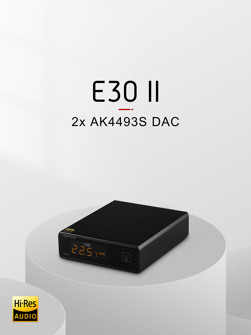 TOPPING E30 II Hi-Res Audio 2xAK4493S DAC DSD512 2bit/768k XMOS XU208 Touch  Oper Preamp DAC with Remote Control HiFi USB Decoder