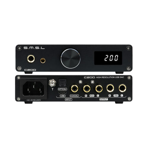 SMSL C200 ES9038Q2M DAC Headphone Amp OPA1612A*4 TRS Balanced 4.4mm 6.35mm Output Bluetooth 5.1 DSD512 32Bit 768KHZ