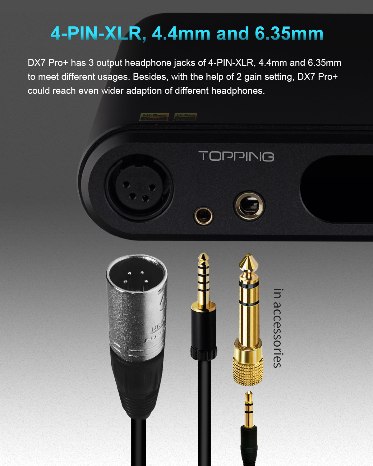 TOPPING DX7 Pro+ ES9038PRO DAC Bluetooth 5.1 DSD512 PCM768KHZ RCA