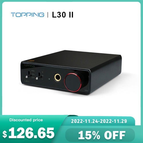 TOPPING L30 II NFCA Headphone Amplifier 6.35MM 3500mW×2 Hi-Res Audio PreAmp 560mW×2 HiFi AMP