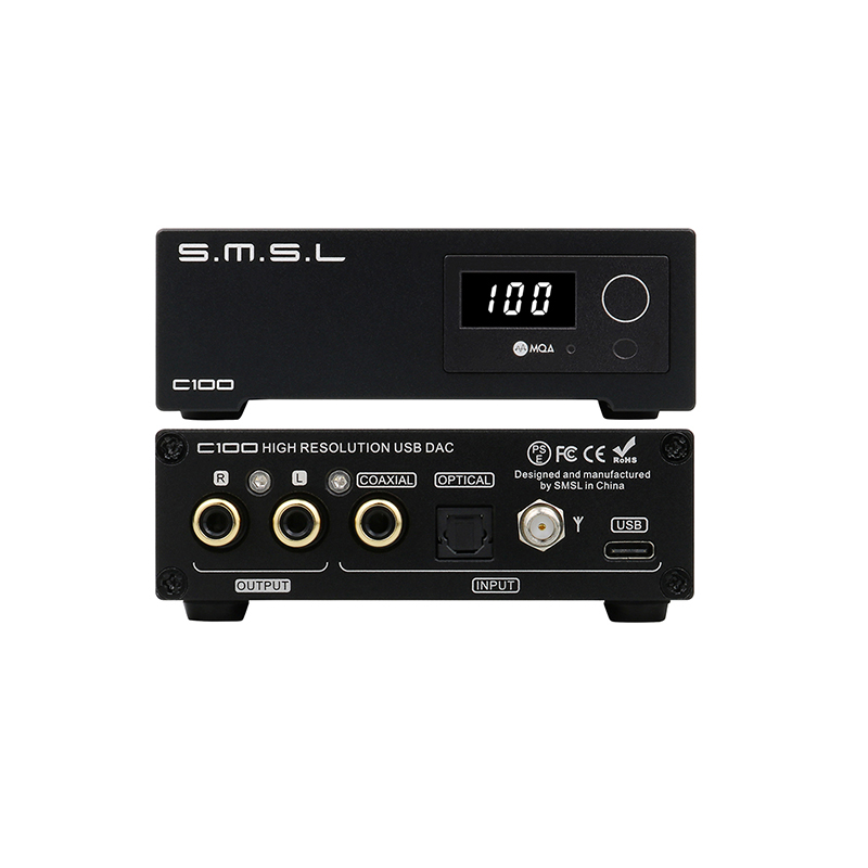 SMSL C100 USB MQA DAC AK4493S XMOS XU316 DSD512 32Bit 768KHZ SMSL C100 USB MQA DAC AK4493S XMOS XU316 DSD512 32Bit 768KHZ