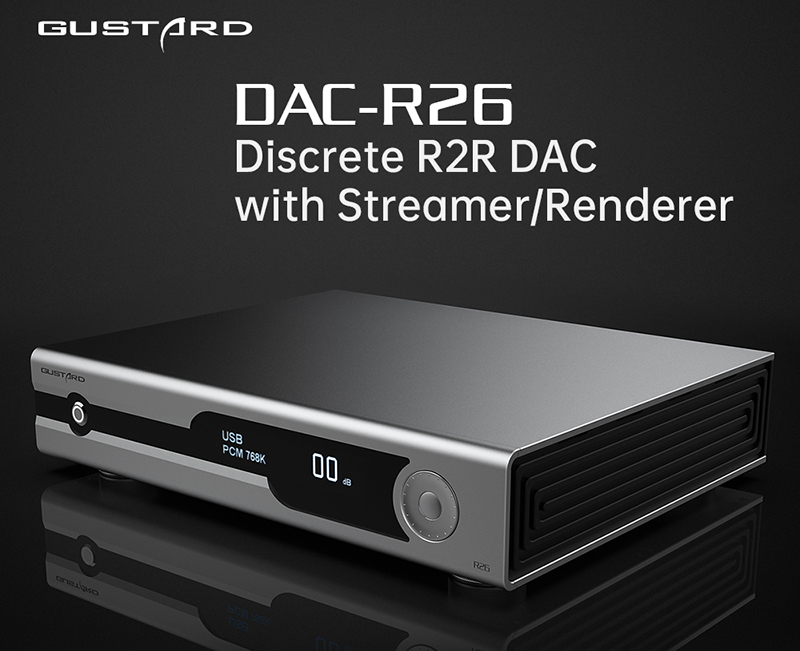 Gustard DAC-R26 Discrete R2R – DAC MQA Con Doppia Architettura R2R+1Bit, DSD512, PCM768kHz, Bluetooth LDAC