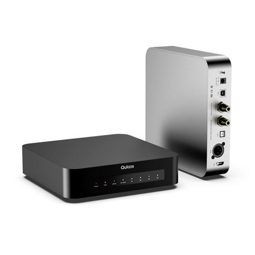 Quloos QU02 USB Bridge USB Digital Audio Interface to SPDIF AES/EBU I2S DSD512 for DAC Connected to PC Mobile Phone Tablets QLS