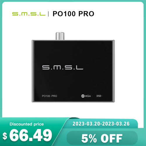 SMSL PO100 PRO USB Digital Interface MQA Decoding XOMS XU316 DSD64 Optical Coaxial DSD512 I2S output 32bit 768Khz for PS5 Switch