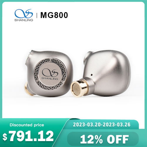 SHANLING MG800 34TH Flagship In-ear Earphone IEM Dual N48 Magnet Dynamic Drivers 2.5+3.5+mm Plug MMCX Furukawa Cable Earbud