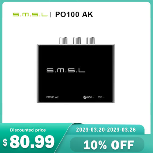 SMSL PO100 AK USB Digital Interface XOMS XU316 32bit 768Khz AK4493S MQA Decoding optical/coaxial/RCA output for PS4 PS5 Switch