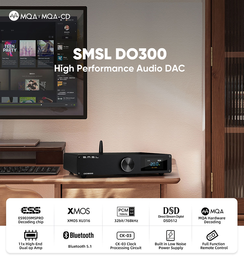 SMSL DO300 MQA Audio DAC