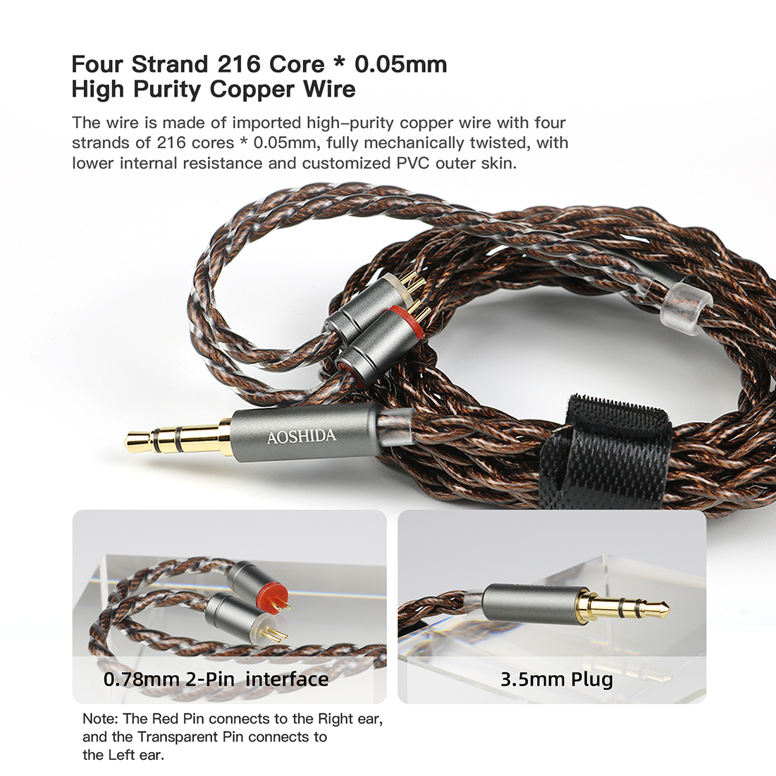 Aoshida E20 Earphone 10mm Beryllium Coated Dynamic Driver