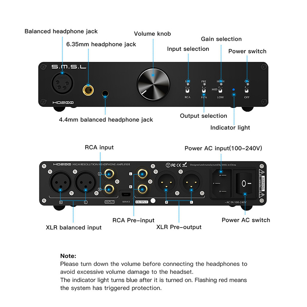 SMSL HO200 Headphone Amplifier