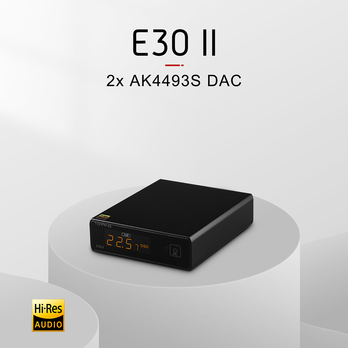 TOPPING E30 II Hi-Res Audio 2xAK4493S DAC DSD512 2bit/768k XMOS XU208 Touch  Oper Preamp DAC with Remote Control HiFi USB Decoder