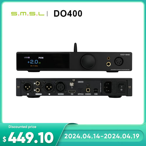SMSL DO400 Fully Balanced Audio Decoder Headphone Amplifier ES9039MSPRO MQA-CD DAC Bluetooth 5.1 Digital Headphone Power AMP