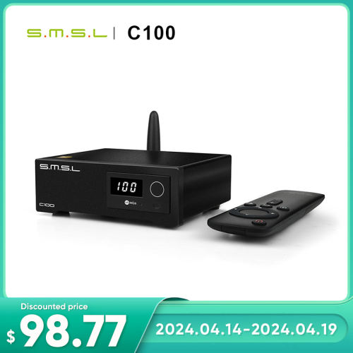 SMSL C100 USB MQA DAC AK4493S XMOS XU316 DSD512 32Bit 768KHZ CK-03 Clock Optical coaxial Bluetooth Decoder With remote control