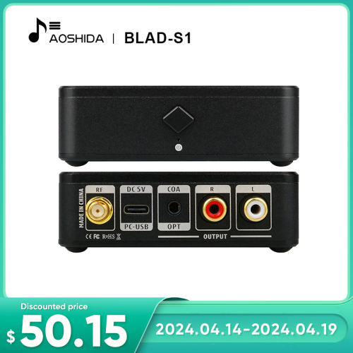AOSHIDA BLAD-S1 QCC5125 Bluetooth 5.1 Audio Receiver ES9018 lossless decoding LDAC HD decoding OPTICAL/COAXIAL/RCA Output