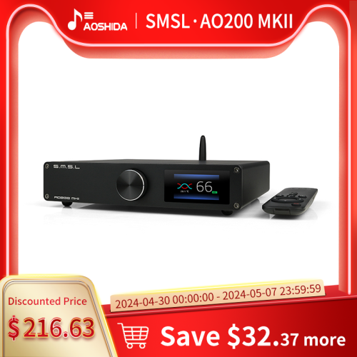 SMSL AO200 MKII Power Amplifier 160W*2  XLR RCA Blurtooth 5.0 Subwoofer 2.1