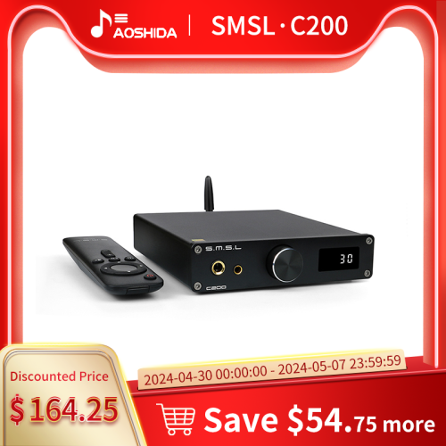 SMSL C200 ES9038Q2M DAC Headphone Amp OPA1612A*4 TRS Balanced 4.4mm 6.35mm Output Bluetooth 5.1 DSD512 32Bit 768KHZ