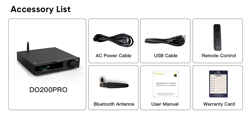 SMSL DO200PRO Desktop HiFi Balanced DAC 12xCS43131 XMOS XU-316