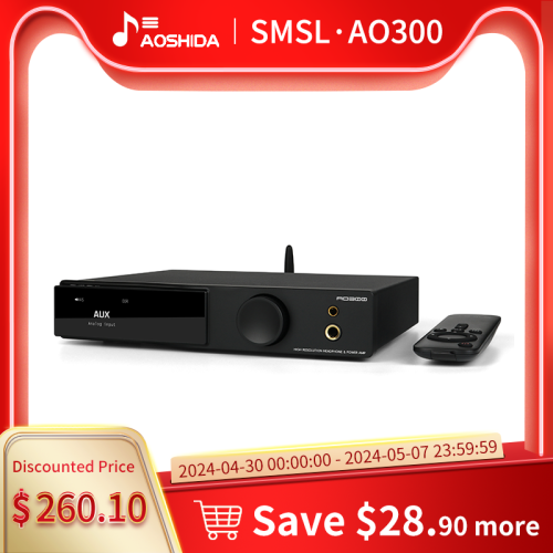 SMSL AO300 Power Amplifier & Headphone AMP & Decoder MA5332MS MQA-CD Audio DAC CS43131 Headphone Amplifier XMOS XU-316 2.1 HIFI